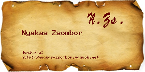 Nyakas Zsombor névjegykártya